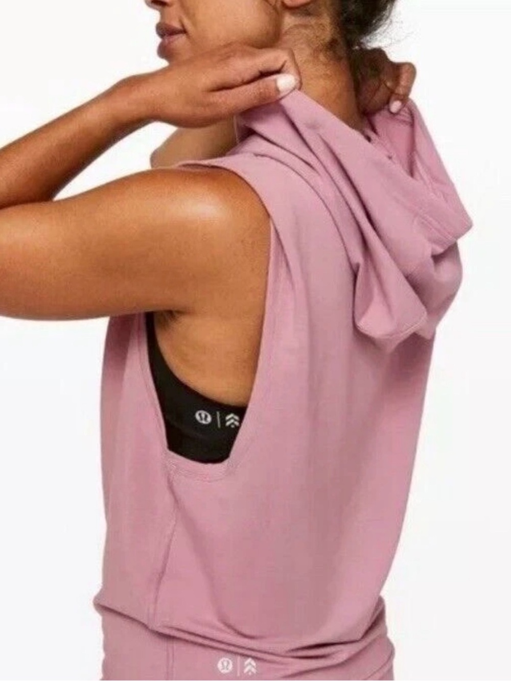 Lululemon x Barry’s Stronger As One Sleeveless Hoodie Mauve Pink Size 6